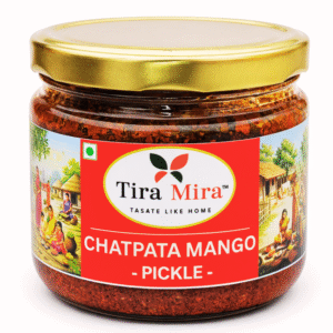 Tira Mira – Chatpata Mango|Pickle Homemade BIHARI Achar|No- Preservatives, Colour, Additives| Natural & Chemical-Free |Sun-fermented Pickle| Masaledar (Spicy), Khatta(Tangy), Chatpata |250g-Glass Jar