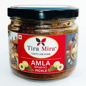 Tira Mira - AMLA Pickle (आँवला का अचार) | Traditional Bihari Non-Steamed Method | Long Sun-Dried & Naturally Matured Indian Gooseberry Pickle | Tangy & Lightly Masaledar | 250g-Glass Jar
